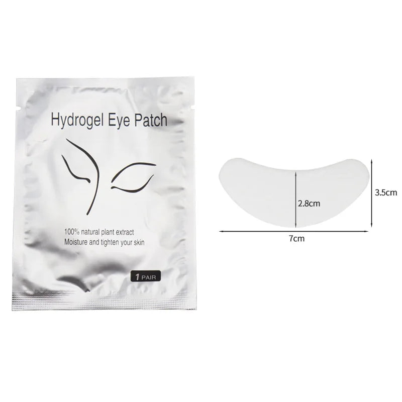 100 Pairs Hydrogel Eye Patch Eyelash Pad Gel Patch Grafting Under Eye Paper Sticker Fox Wraps Eyelash Extension Makeup Tools