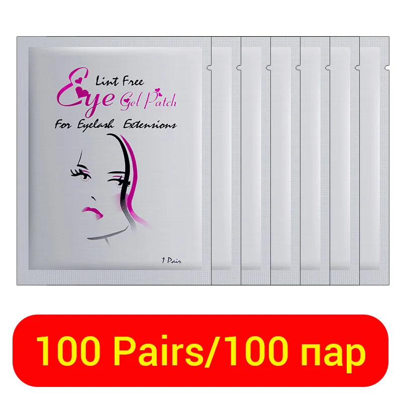 100Pairs Wholesale Hydrogel Eye Patch for Building Eyelash Extension Under Eye Pads Grafted Lash Stickers Beauty Tools