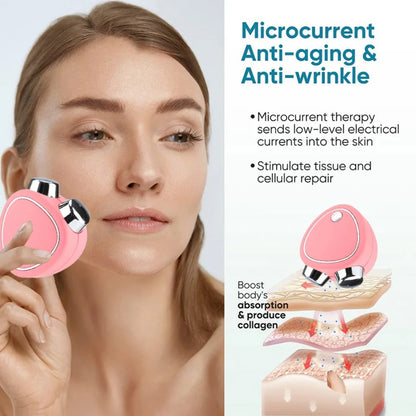 EMS Face Lifting Device Facial Microcurrent Roller Massage Sonic Vibration Skin Tightening Rejuvenation Anti Wrinkle Beauty Care