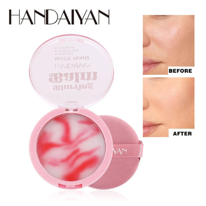 HANDAIYAN Light Mist Water Resistant Oil Control Brightening Complexion Matte Concealer Setting Powder with Powder Puff