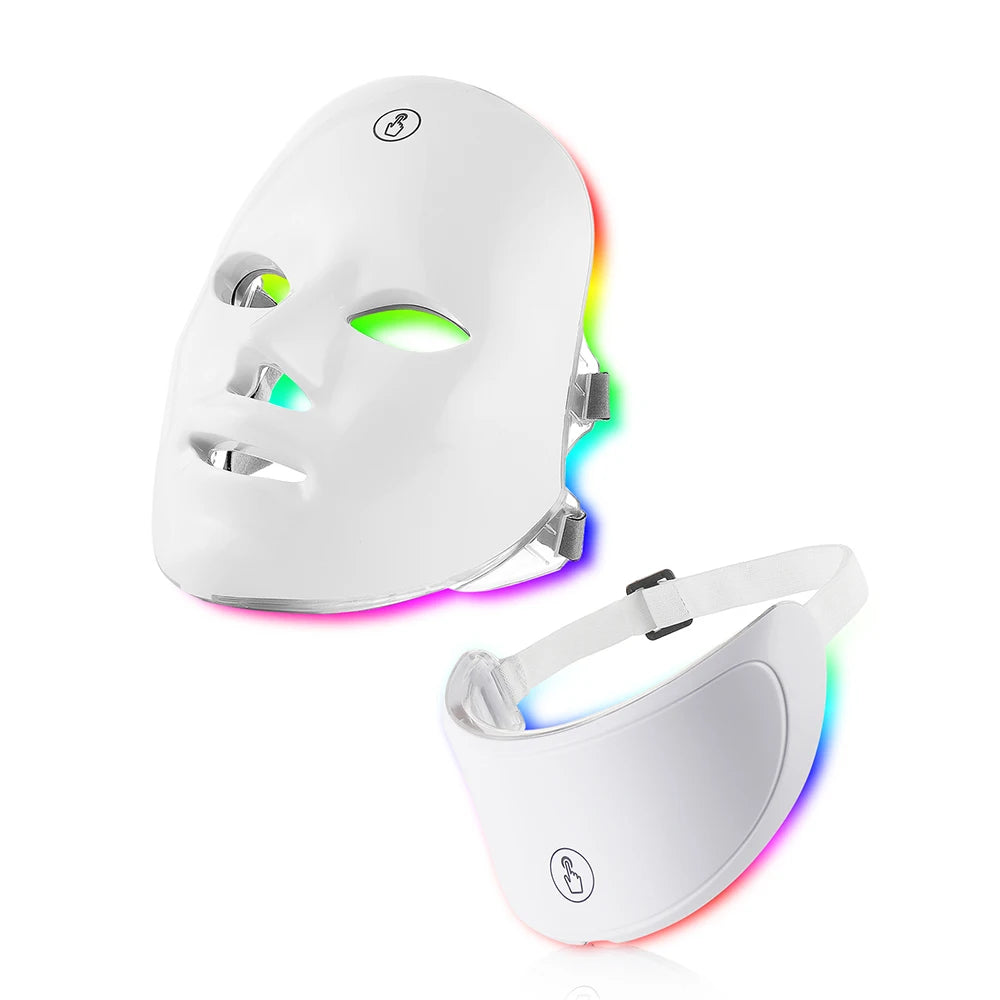 7-Color LED Wireless Facial & Neck Mask – Anti-Aging, Whitening & Skin Rejuvenation
