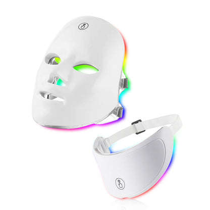 7-Color LED Wireless Facial & Neck Mask – Anti-Aging, Whitening & Skin Rejuvenation