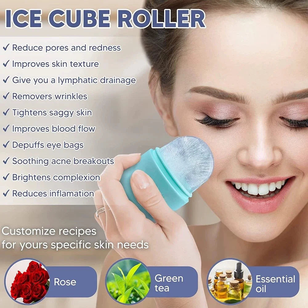 Ice Cube Face Roller Beauty Tools Silicone Mold For Eye Puffiness Facial Lifting Roller Shrink Pores Skin Educe Massager Ball