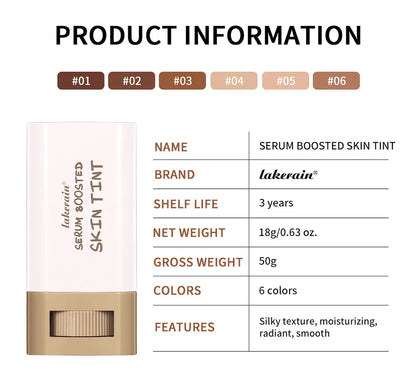 Beauty Balm Serum Boosted Skin Tint Foundation Stick Smooth Plumper Hight Coverage Travel Bronze Foundation Makeup