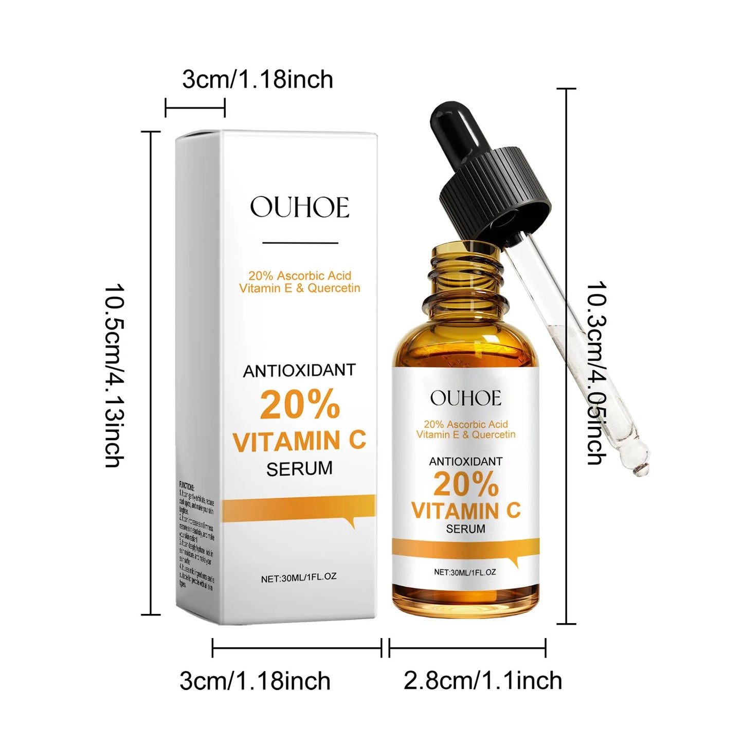 Vitamin C Facial Serum Anti Aging Deep Hydrating Fade Fine Wrinkles Brightening Moisturizing Repair Nourishing Skin Care Essence