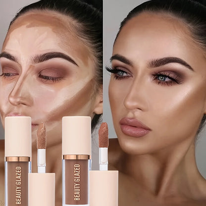Beauty Glazed Cream Contour with Natural Shadow Effect Long-Lasting Matte Finish Waterproof Foundation Cream for Quick Coverage