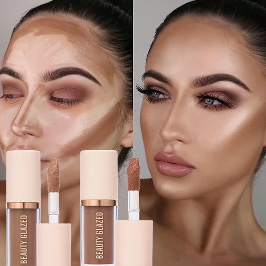Beauty Glazed Cream Contour with Natural Shadow Effect Long-Lasting Matte Finish Waterproof Foundation Cream for Quick Coverage