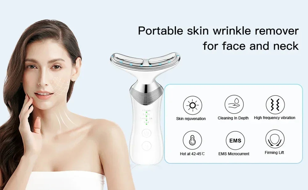 EMS Neck Face Beauty Device Facial Lifting Machine Skin Tighten Reduce Double Chin Anti Wrinkle Remove Lifting SkinCare Massager