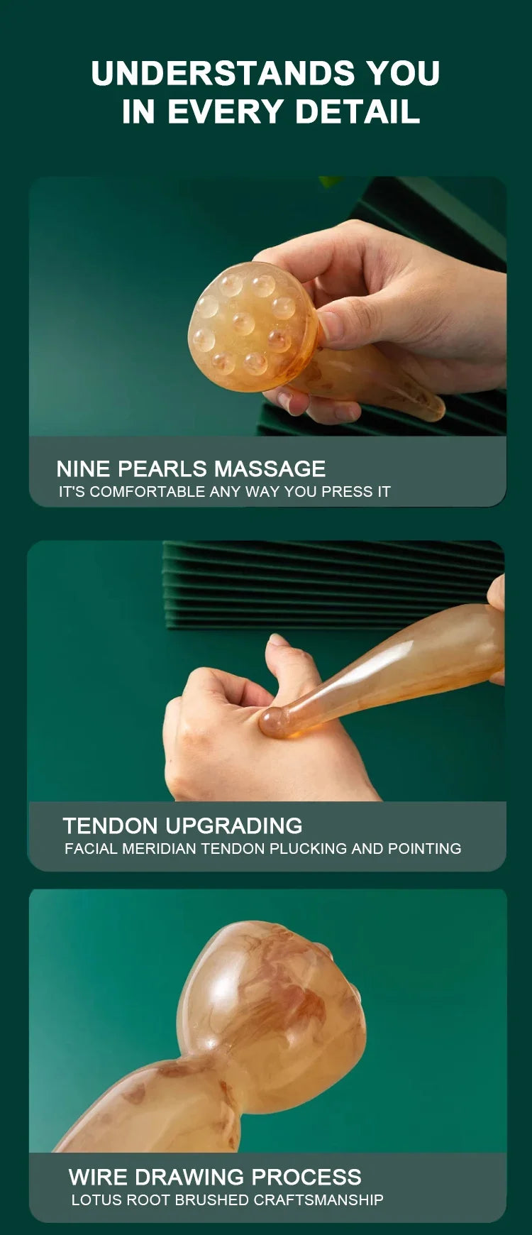 Facial Massager for Facial And Scalp Massage Meridian Pulling and Lifting Point Head Meridian Passage General Scraping Tool