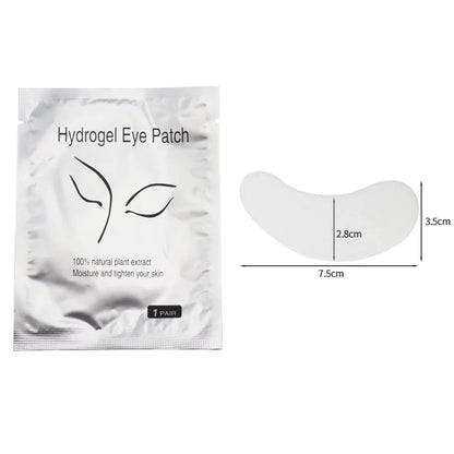 100 Pairs Hydrogel Eye Patch Eyelash Pad Gel Patch Grafting Under Eye Paper Sticker Fox Wraps Eyelash Extension Makeup Tools