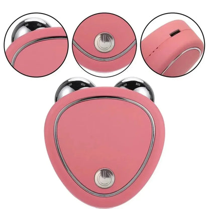 EMS Face Lifting Device Facial Microcurrent Roller Massage Sonic Vibration Skin Tightening Rejuvenation Anti Wrinkle Beauty Care