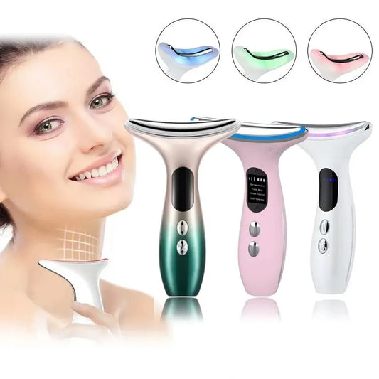 EMS Neck & Face Lifting Massager | LED Anti-Wrinkle Device