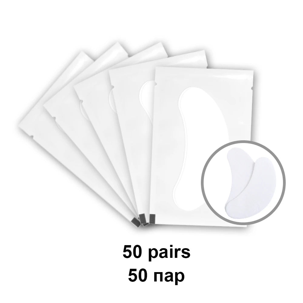 50Pairs Hydrogel Gel Eye Patches Grafting Eyelashes Under Eye Patches For Eyelash Extension Paper Application Makeup Supplies