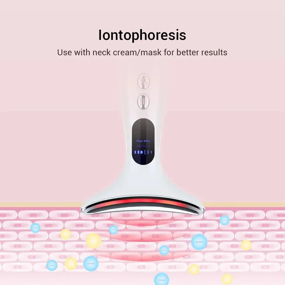EMS Neck & Face Lifting Massager | LED Anti-Wrinkle Device