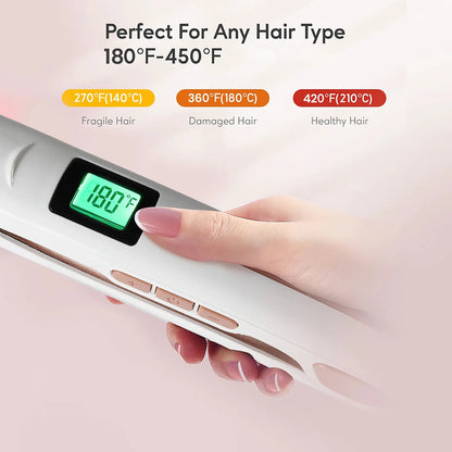 KIPOZI Professional Titanium Flat Iron Hair Straightener Digital LCD Display