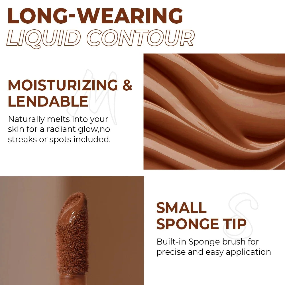 Beauty Glazed Cream Contour with Natural Shadow Effect Long-Lasting Matte Finish Waterproof Foundation Cream for Quick Coverage