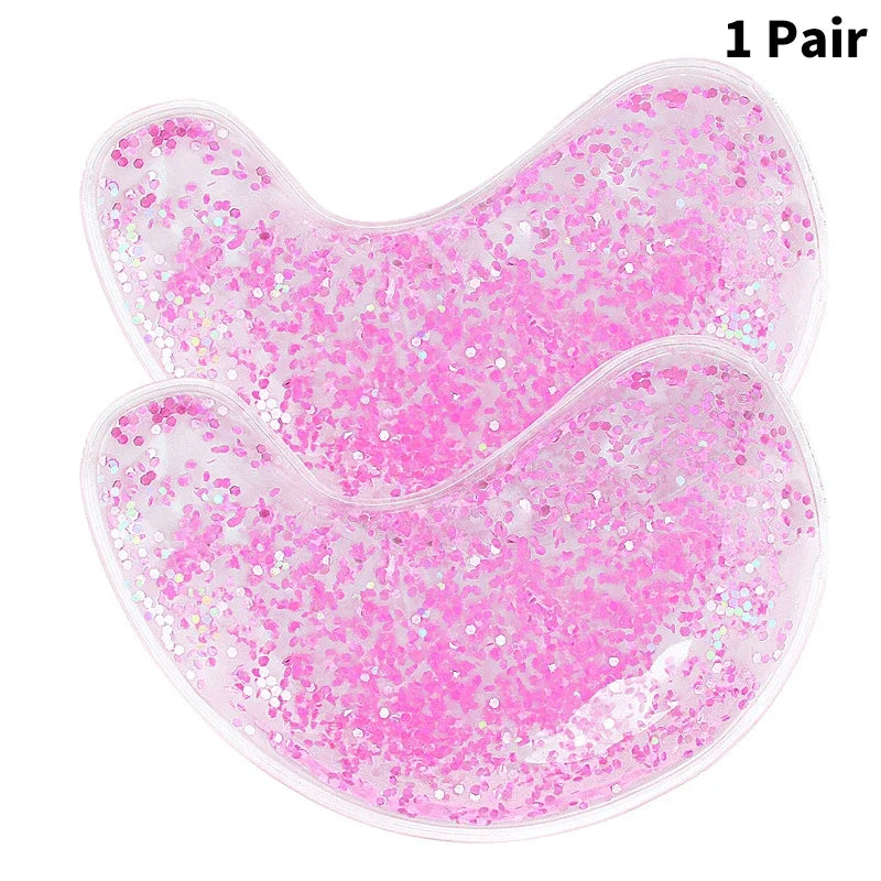 Gel Eye Bag Patch Reusable Gel Eye Ice Pack Hot Cold Eye Patches Reusable Gel Eye Cooler Heater Patches Relieves Puffiness