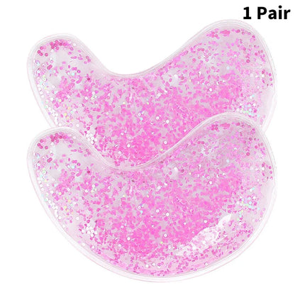 Gel Eye Bag Patch Reusable Gel Eye Ice Pack Hot Cold Eye Patches Reusable Gel Eye Cooler Heater Patches Relieves Puffiness