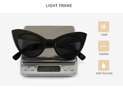 Summer Cat Eyes Sunglasses Small Frame Okulary UV400 Shades Polarized Vintage Eyewear Outfit Beach Sun Protection Sun Glasses