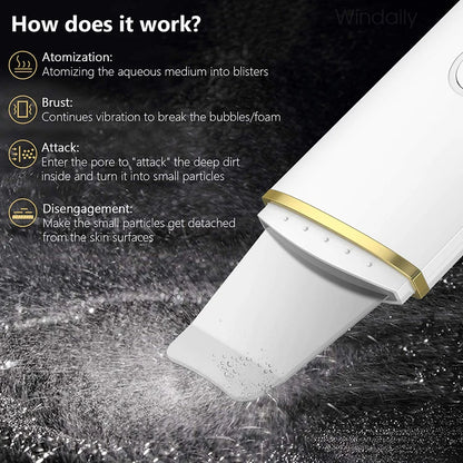 Ultrasonic Skin Scrubber | Blackhead Remover & Face Lifter