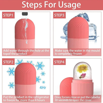 Ice Facial Roller Skin Care Beauty Lifting Contouring Tools Ice Cube Trays Ice Globe Balls Face Massager Skin Care Tool