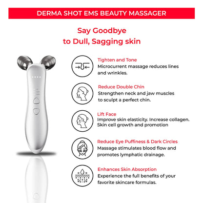 EMS Face Lifting Machine Facial Massager Microcurrent Roller Skin Tightening Rejuvenation Double Chin Removal Beauty Device