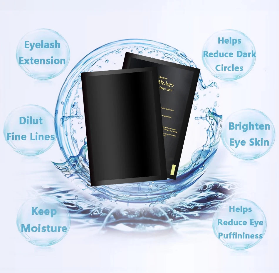 UV Patches 50pairs Hydrogel Eyelash Patch Black Pad Eyelash Patch Beauty And Moisturizing Eye Mask for Eyelash Extension Makeup