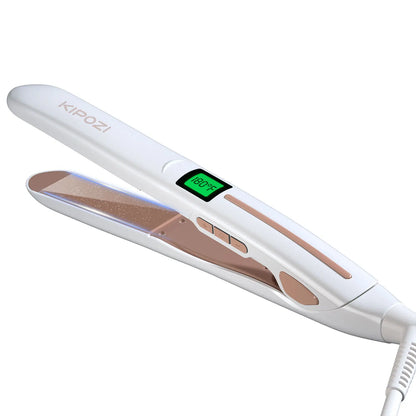 KIPOZI Professional Titanium Flat Iron Hair Straightener Digital LCD Display