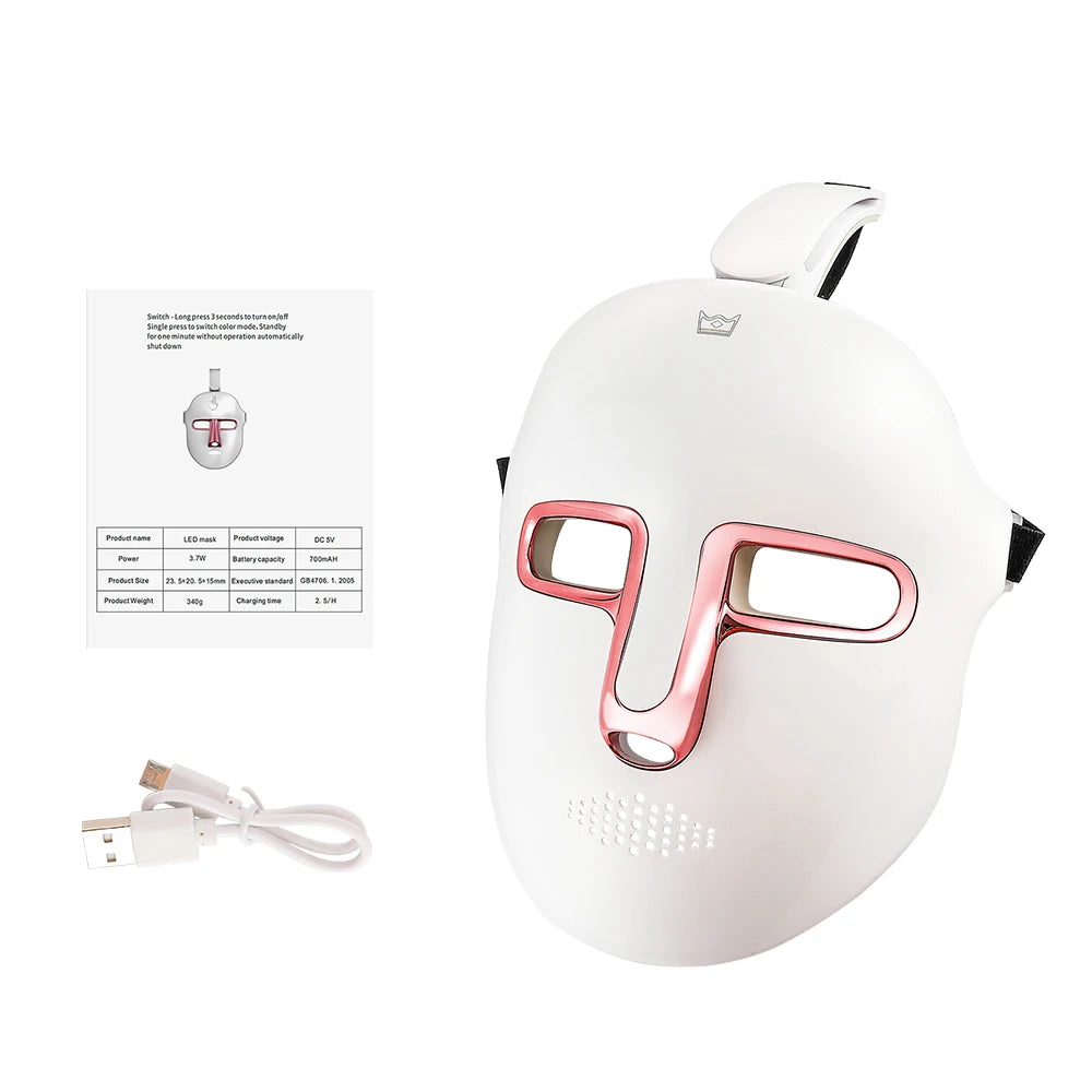 Wireless 7 Colors Face LED Mask Photon Facal Beauty Mask
