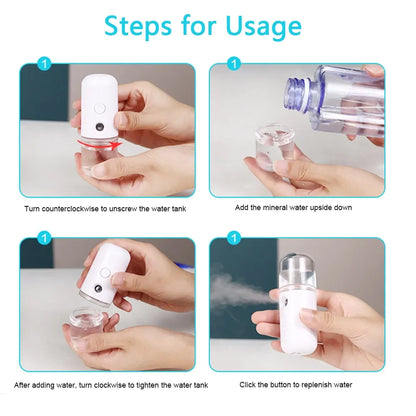Mist  Sprayer Humidifier Face Steamer Moisturizing Beauty Instruments Face Skin Care Tools Mist sprayer nano spray  Nebulizer