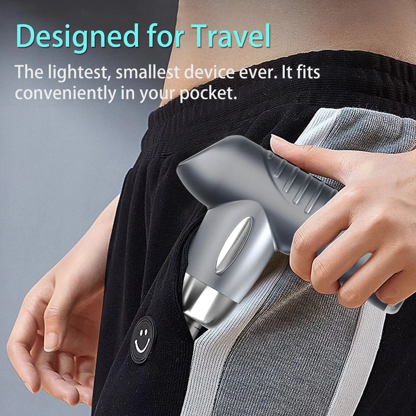 Mini Massage Gun, Muscle Massager Portable with 6 Speeds Handheld Massager with USB C Charging Port Massage Gun,4 Massage Heads