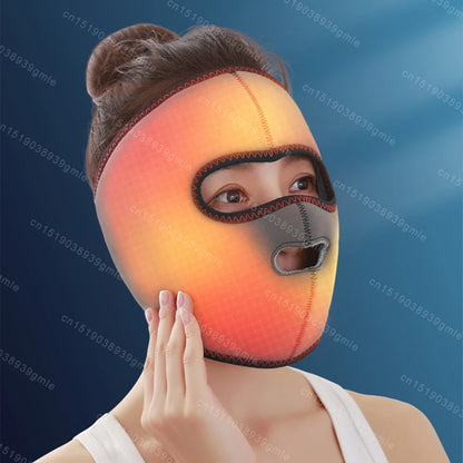 Electrically Heated Head Facial Paralysis Hot Pack Massage Mask Face Aftermath Recovery Instrument Face Spasm Crooked Mouth