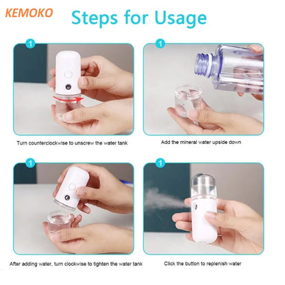 Mist  Sprayer Humidifier Face Steamer Moisturizing Beauty Instruments Face Skin Care Tools Mist sprayer nano spray  Nebulizer