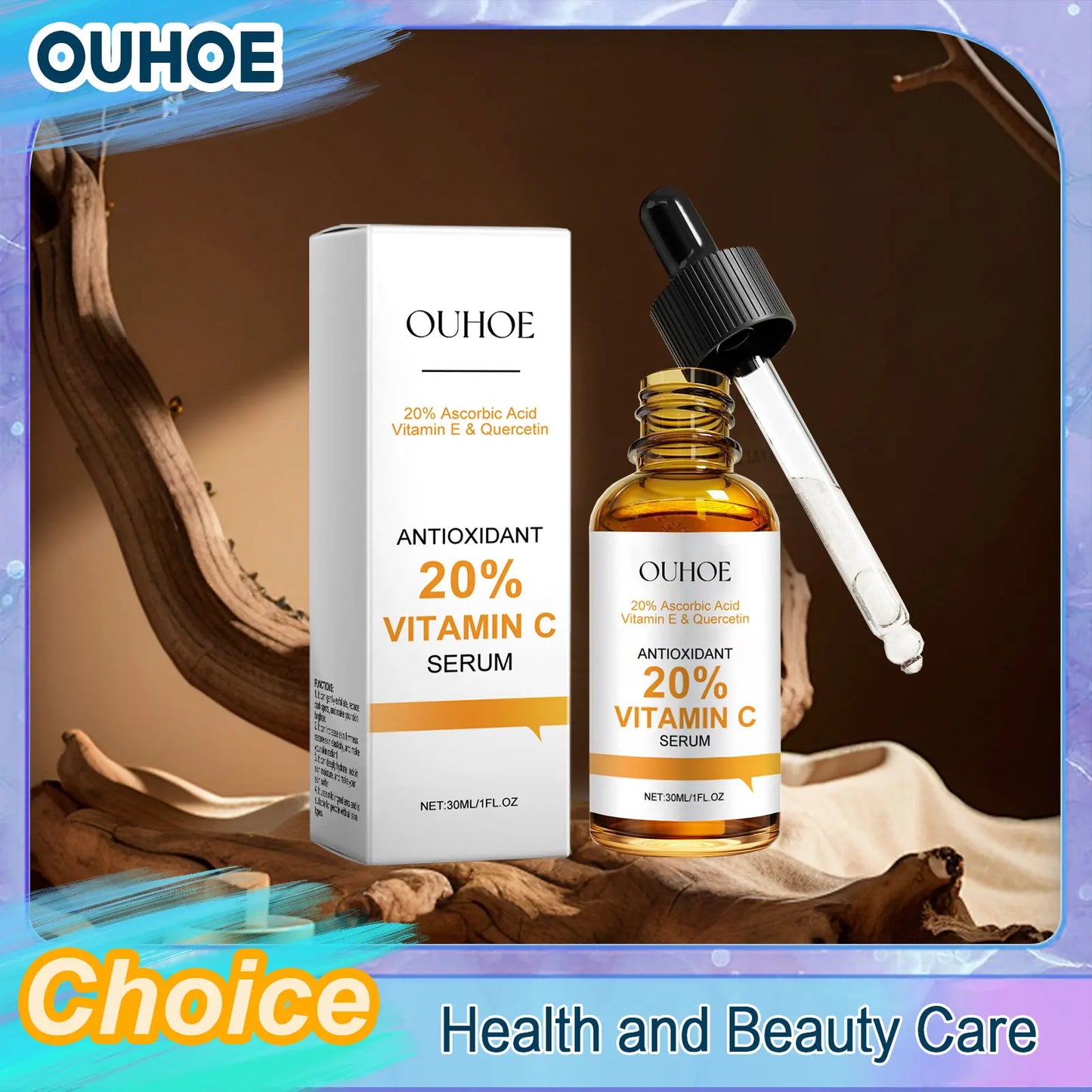 Vitamin C Facial Serum Anti Aging Deep Hydrating Fade Fine Wrinkles Brightening Moisturizing Repair Nourishing Skin Care Essence